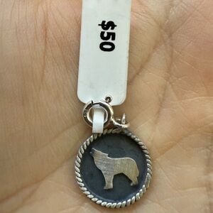 Sterling Silver Wolf Pendant Charm